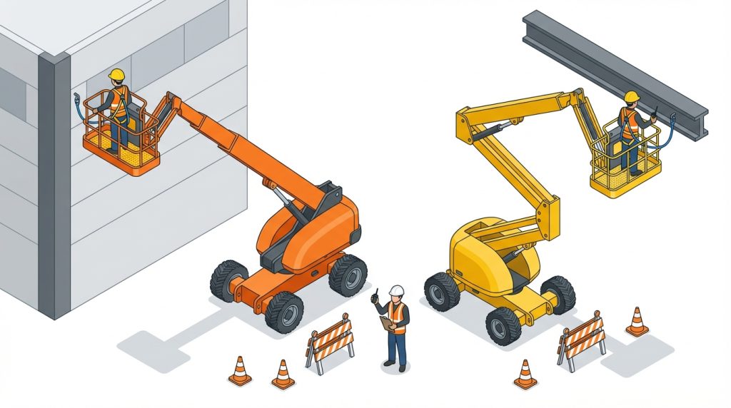 屈折ブーム 直伸ブーム 高所作業車